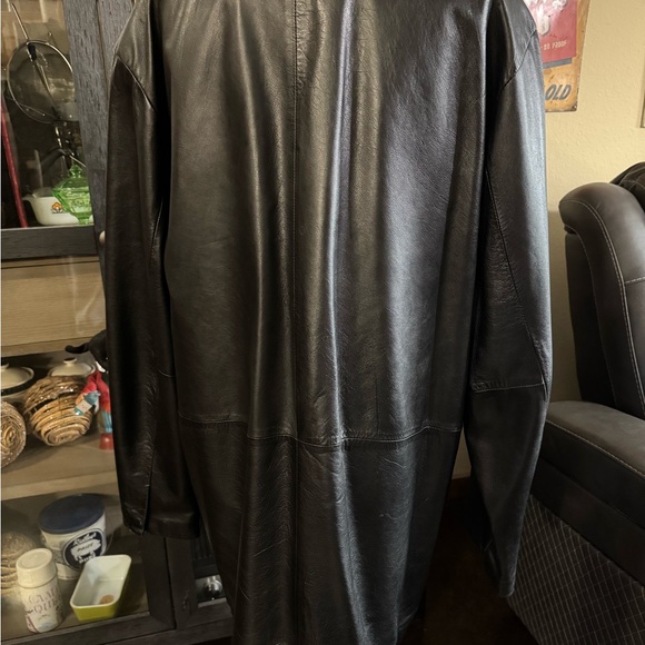 Wilsons Leather Pelle Studio Black Leather Trench Coat with Thinsulate - Picture 9 of 9